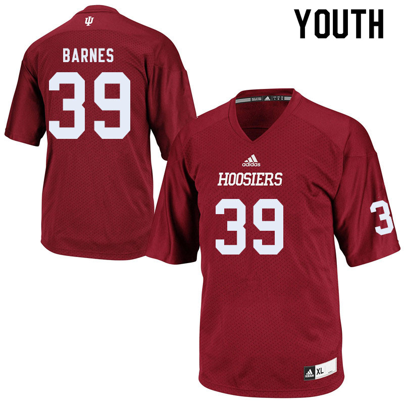 Youth #39 Ryan Barnes Indiana Hoosiers College Football Jerseys Sale-Crimson